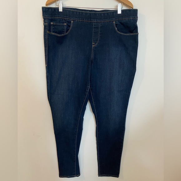 LEVI'S PULL ON DENIM LEGGINGS - DARK WASH - PLUS SIZE 18 - Picture 5 of 12